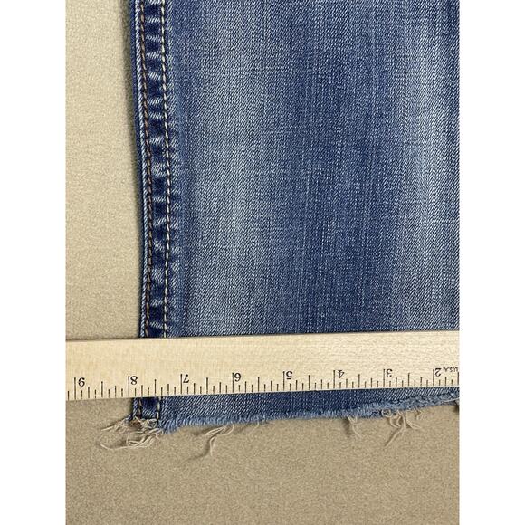 Rock Revival Jeans Womens 27 Blue Patti Boot Low Rise Cut Off Raw Hem Denim - Picture 9 of 16